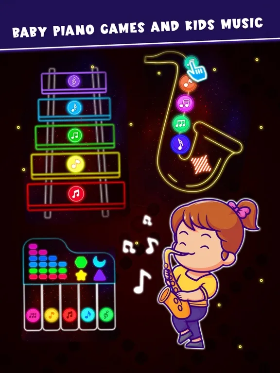 Baby Glow Phone Games for Kids iPad  Screenshots