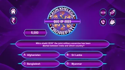 Tangkapan skrin KBC Crorepati Quiz 2023 Hindi