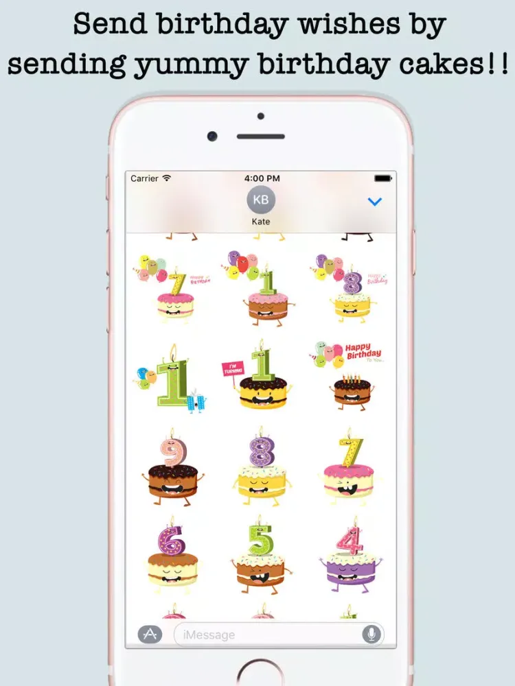 Birthday Wishes Cakes & Candles Emojis iPad  Ekran Görüntüleri