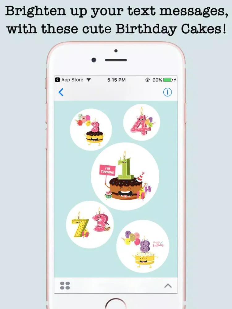 Birthday Wishes Cakes & Candles Emojis iPad  Ekran Görüntüleri