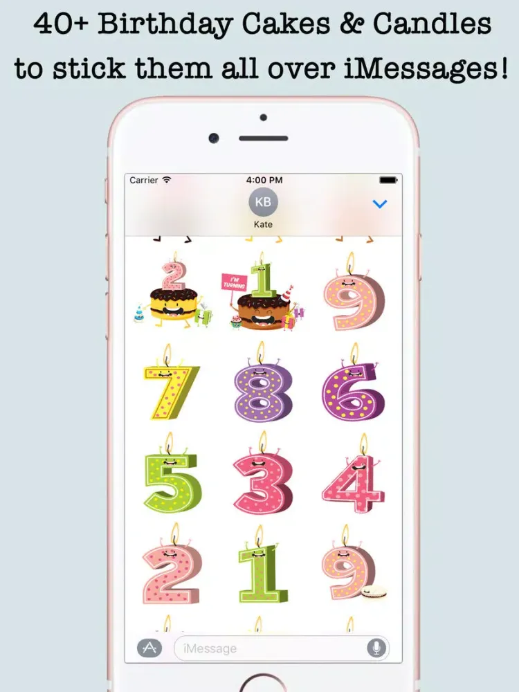 Birthday Wishes Cakes & Candles Emojis iPad  Ekran Görüntüleri