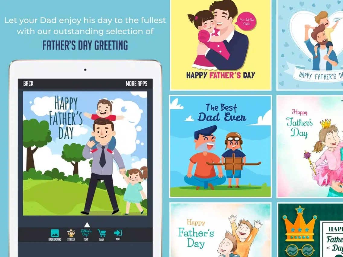 DIY Father's Day Card Creator iPad  स्क्रीनशॉट