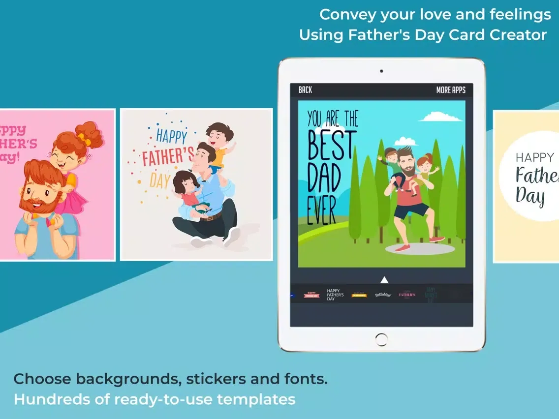 DIY Father's Day Card Creator iPad  स्क्रीनशॉट