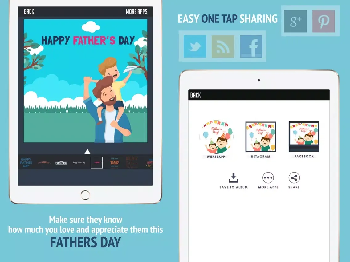 DIY Father's Day Card Creator iPad  स्क्रीनशॉट