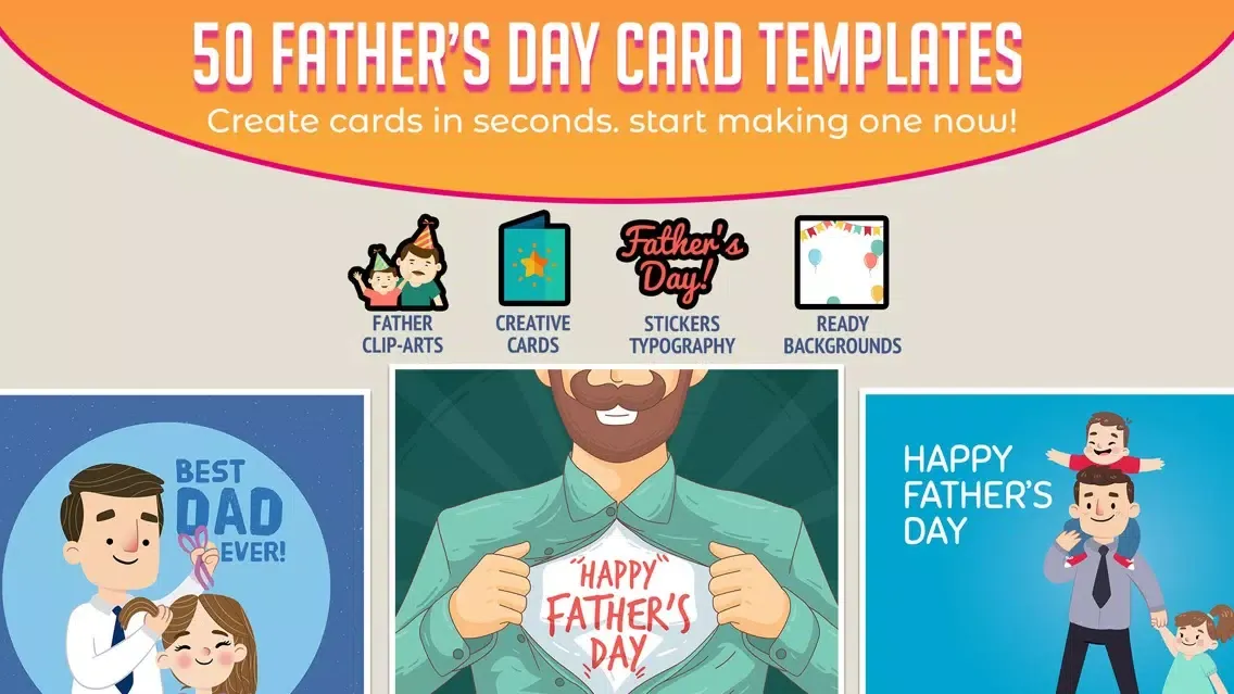 DIY Father's Day Card Creator स्क्रीनशॉट