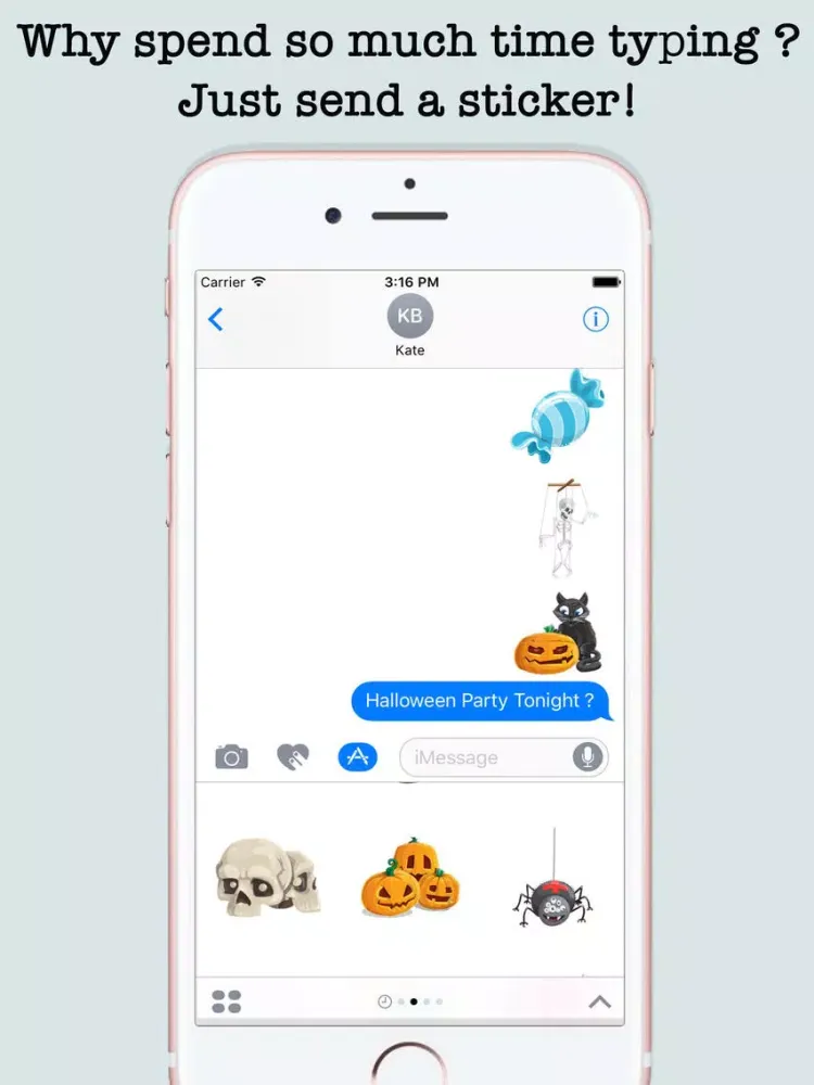 Halloween Emojis For iMessage iPad  سکرین شاٹس