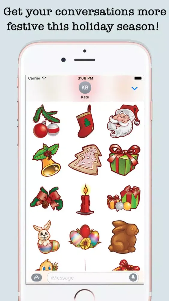 Animated Holidays Sticker Pack For iMessage 스크린샷