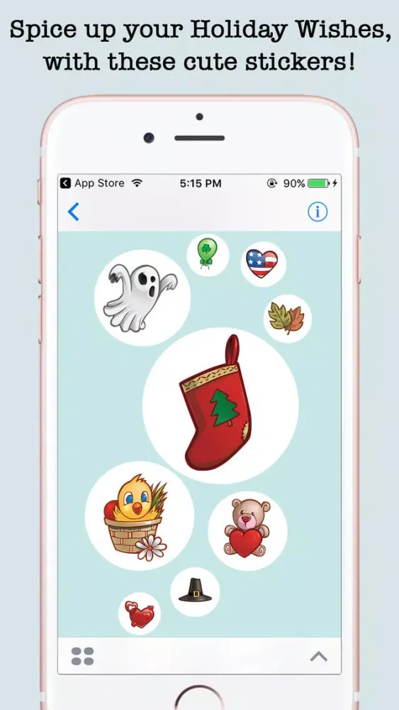 Animated Holidays Sticker Pack For iMessage 스크린샷