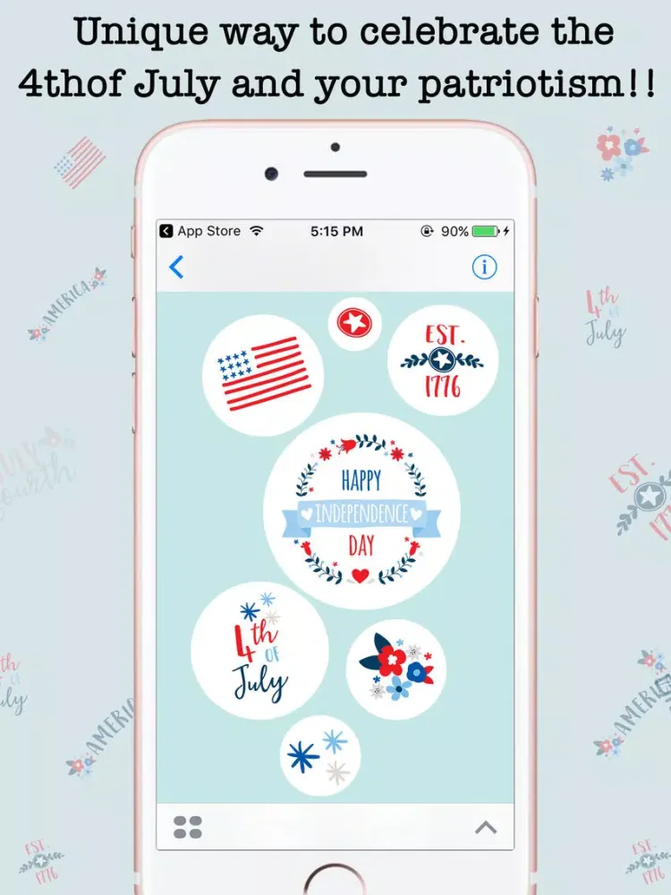 Animated 4th Of July Stickers For iMessage iPad  Screenshots