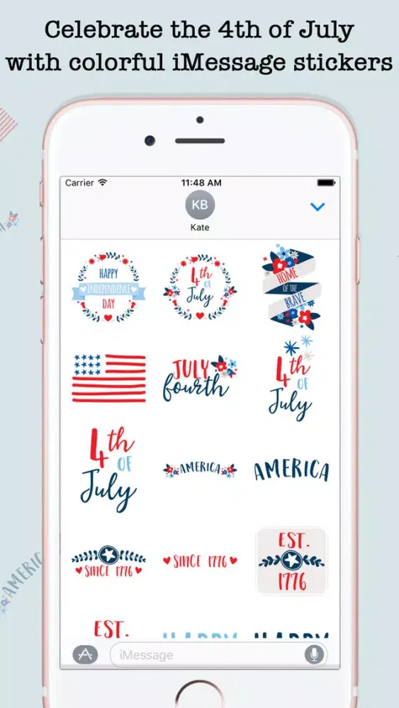 Animated 4th Of July Stickers For iMessage Screenshots
