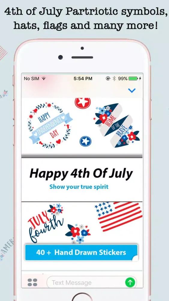 Animated 4th Of July Stickers For iMessage Screenshots