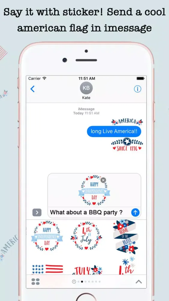 Animated 4th Of July Stickers For iMessage Screenshots