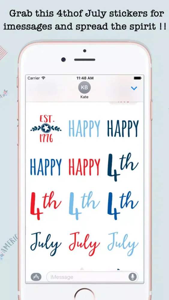Animated 4th Of July Stickers For iMessage Screenshots