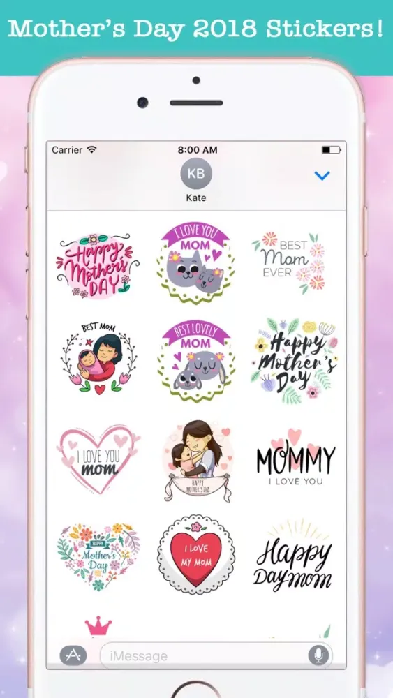 Cute Mother's Day Stickers سکرین شاٹس