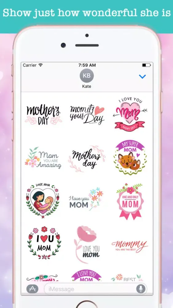 Cute Mother's Day Stickers سکرین شاٹس