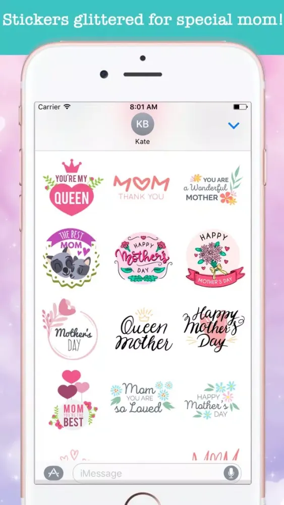 Cute Mother's Day Stickers سکرین شاٹس