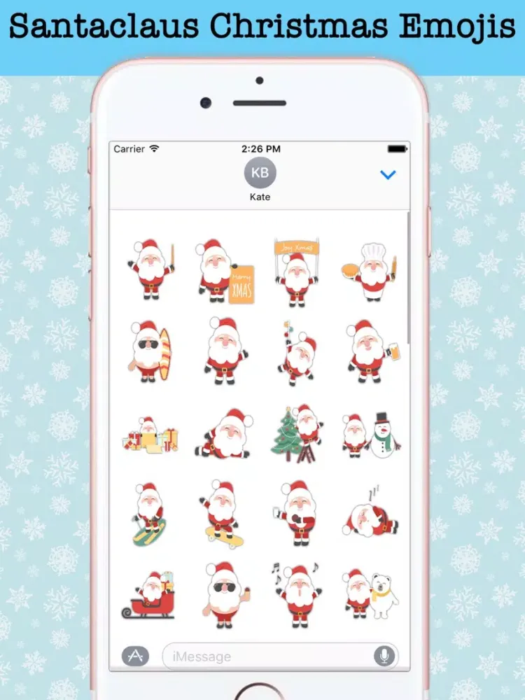 Captures d'écran de Christmas Santa Emoji Stickers iPad 