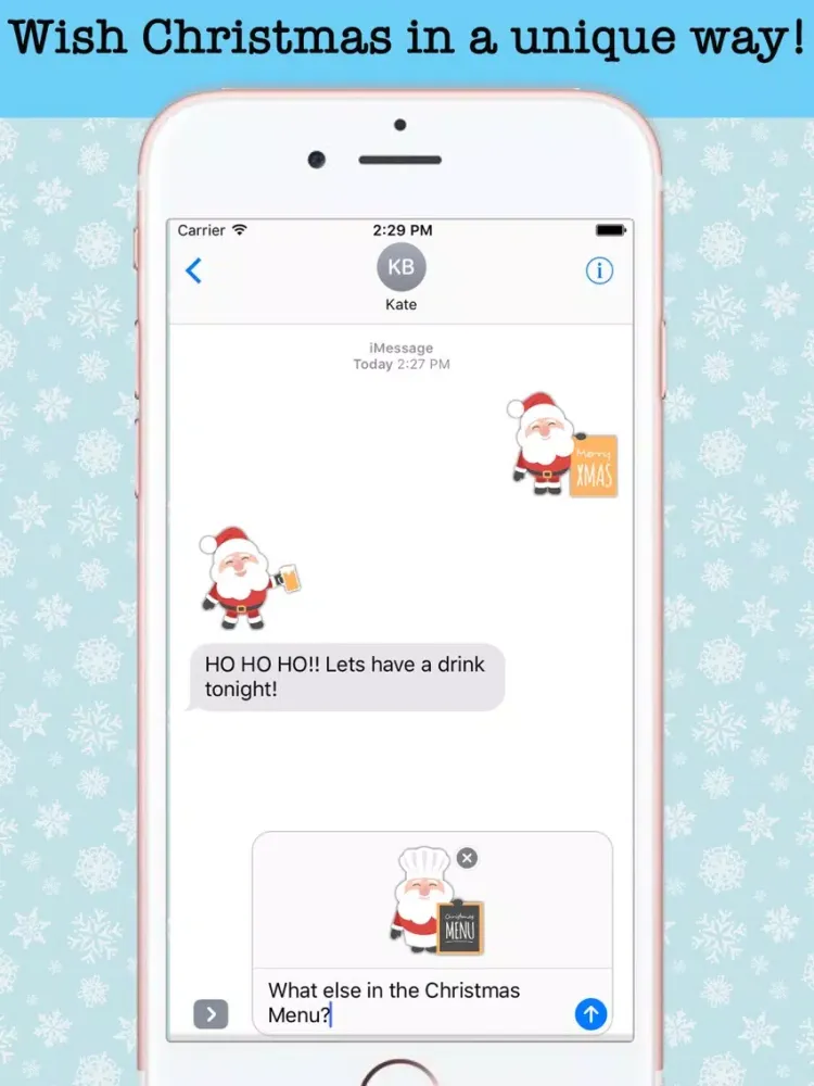 Captures d'écran de Christmas Santa Emoji Stickers iPad 