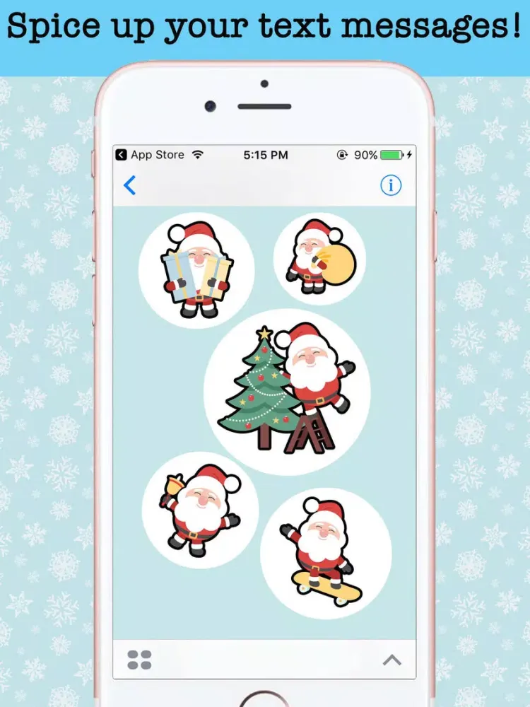 Captures d'écran de Christmas Santa Emoji Stickers iPad 