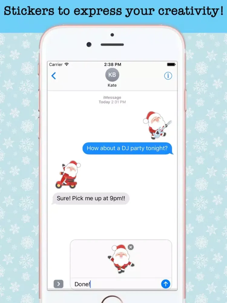 Captures d'écran de Christmas Santa Emoji Stickers iPad 