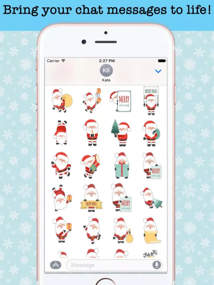 Captures d'écran de Christmas Santa Emoji Stickers iPad 