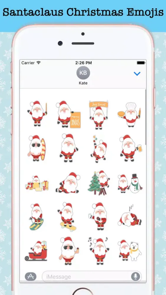 Captures d'écran de Christmas Santa Emoji Stickers