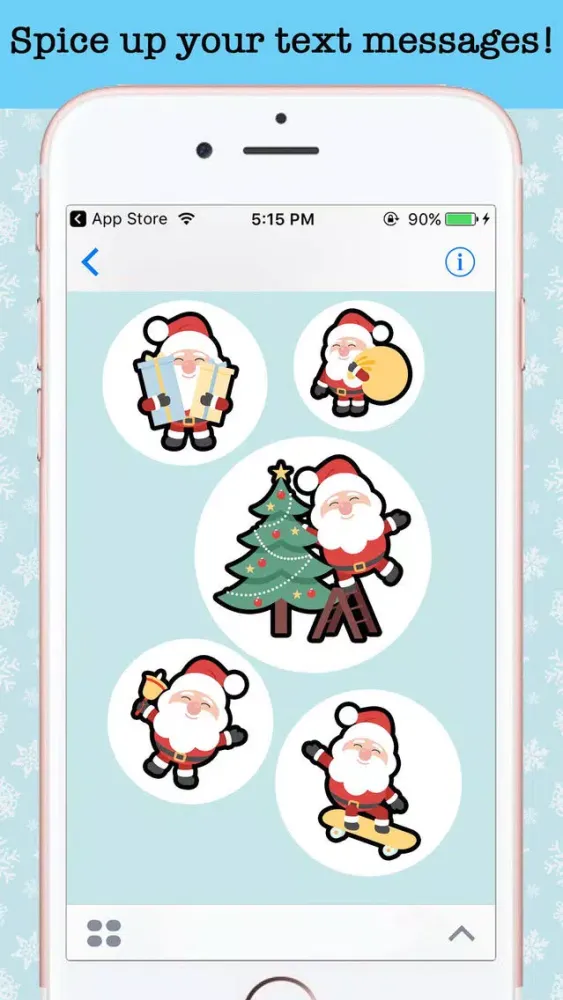 Captures d'écran de Christmas Santa Emoji Stickers