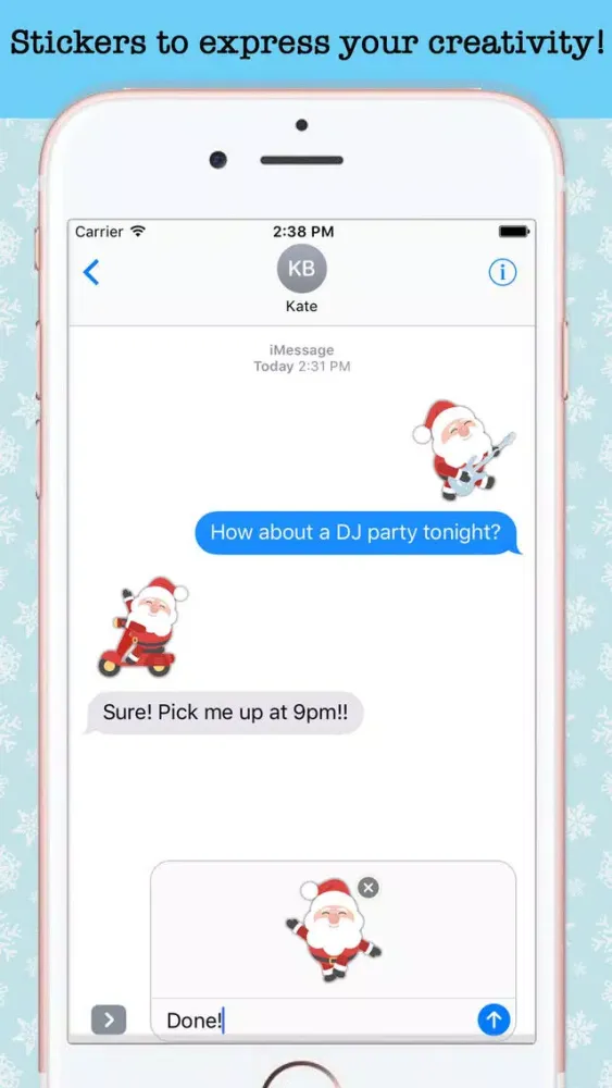 Captures d'écran de Christmas Santa Emoji Stickers