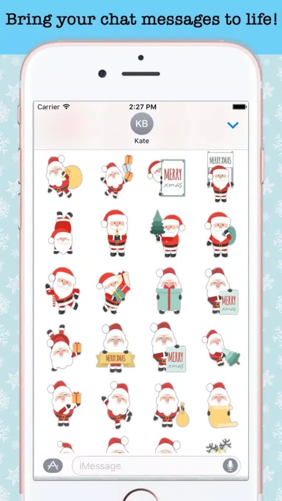 Captures d'écran de Christmas Santa Emoji Stickers