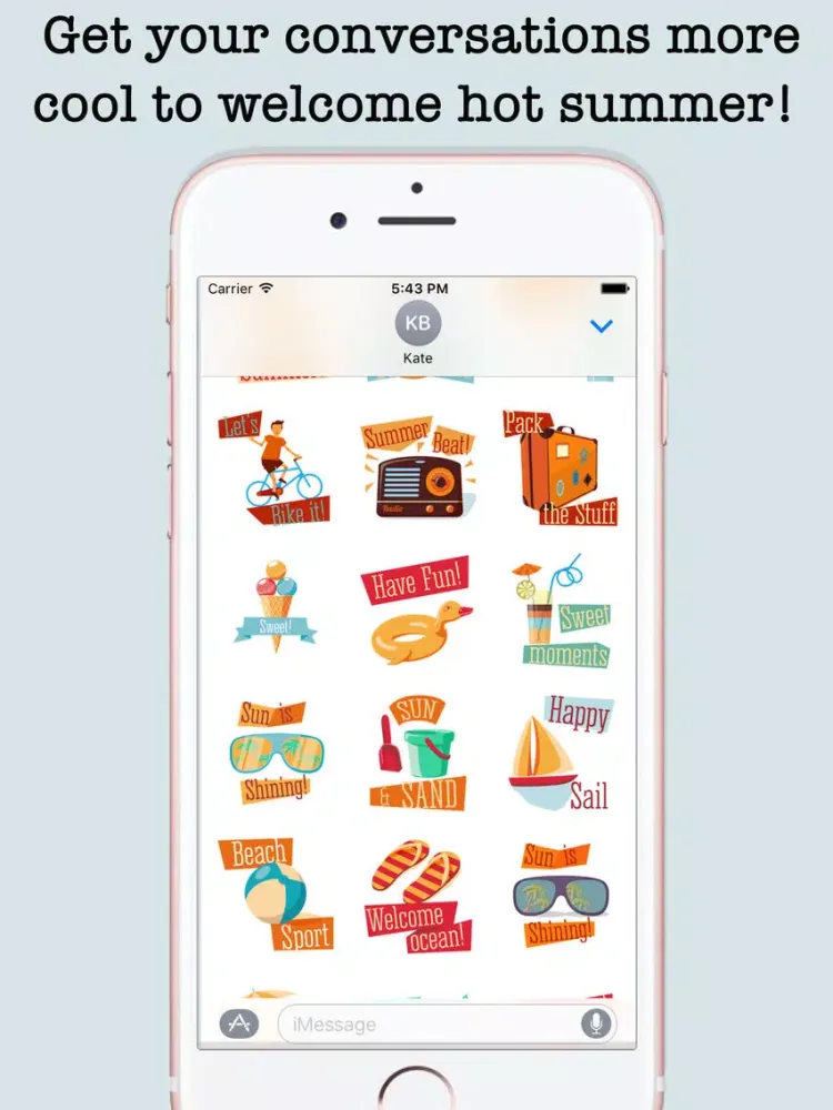 Animated Summer Wishes & Stickers For iMessage iPad  Screenshots