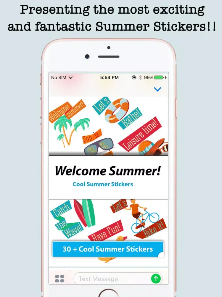 Animated Summer Wishes & Stickers For iMessage iPad  Screenshots