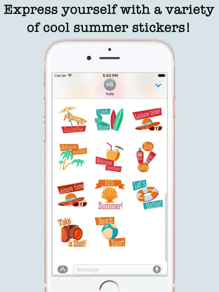 Animated Summer Wishes & Stickers For iMessage iPad  Screenshots