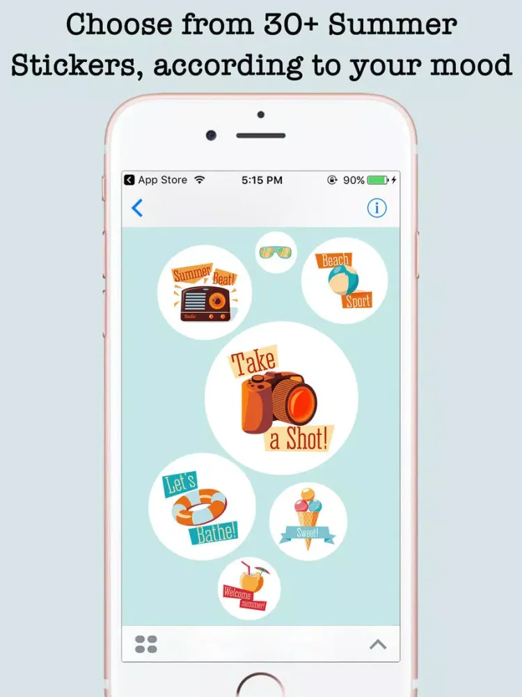 Animated Summer Wishes & Stickers For iMessage iPad  Screenshots