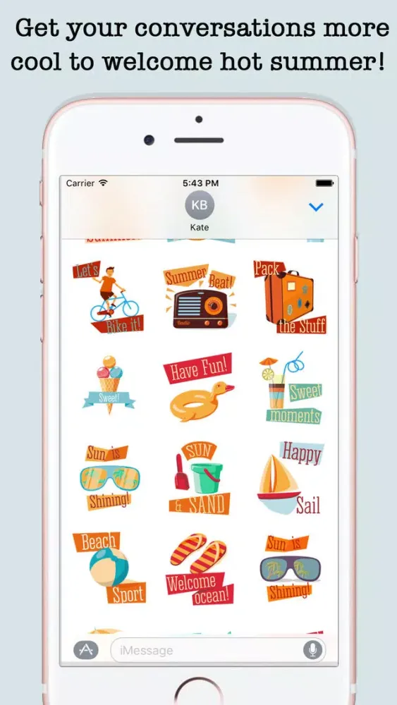 Animated Summer Wishes & Stickers For iMessage Screenshots
