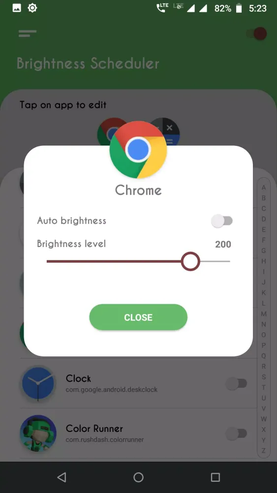 Capturas de pantalla de Brightness Control per app