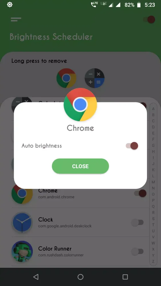 Capturas de pantalla de Brightness Control per app
