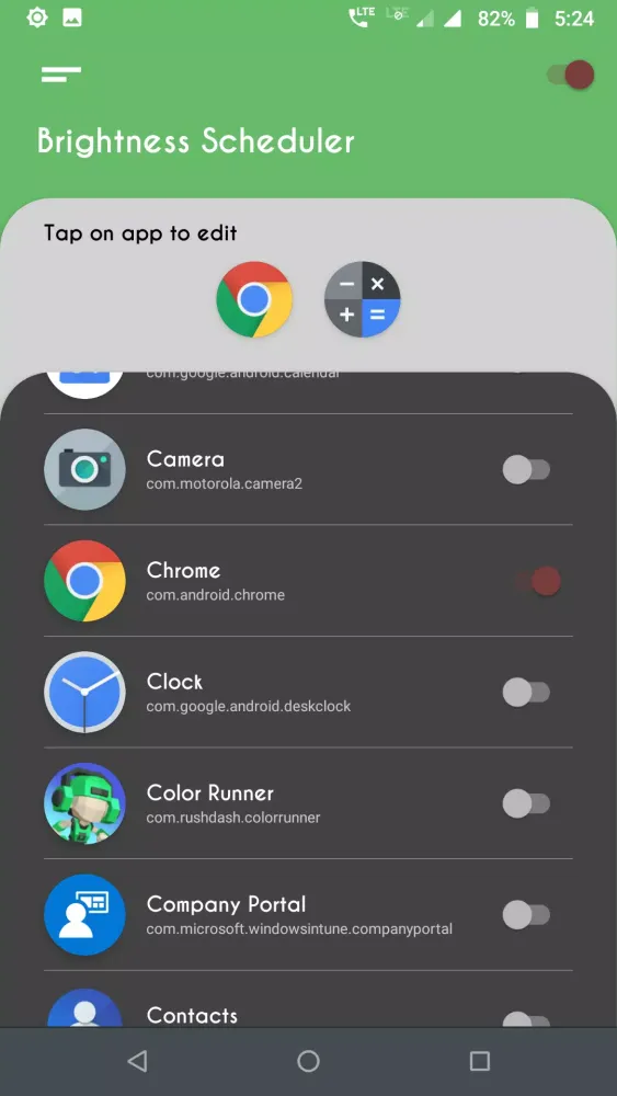 Capturas de pantalla de Brightness Control per app