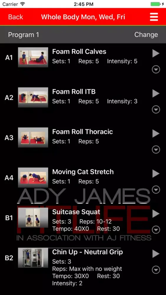 ADY JAMES FITLIFE Screenshots