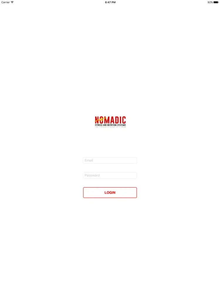 Nomadic Fitness iPad  Screenshots