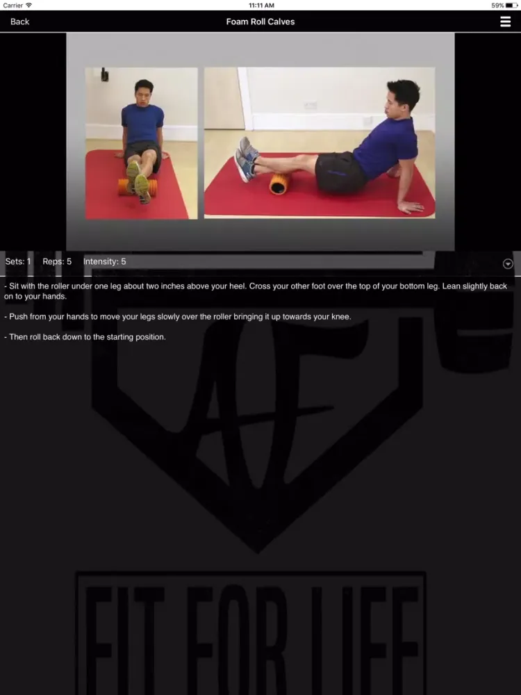 Capturas de tela do Fit-AF iPad 