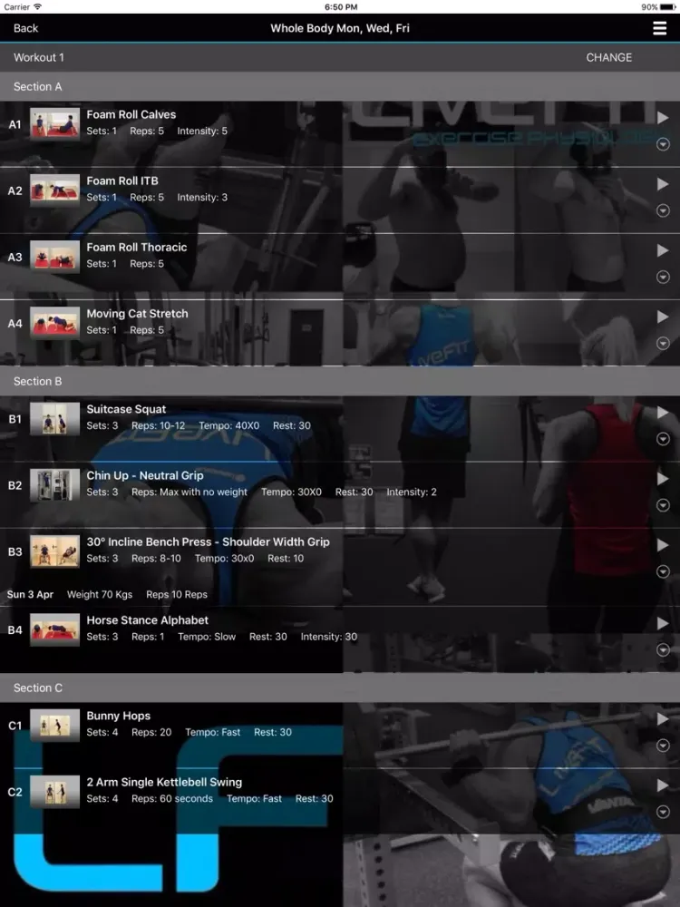 Live Fit Exercise Physiology iPad  سکرین شاٹس