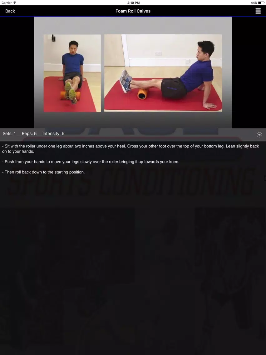 Tangkapan skrin B.A.S.E. Sports Conditioning iPad 