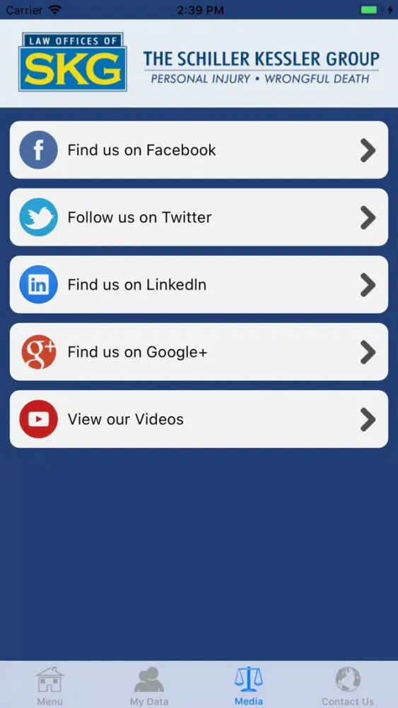 Скриншоты SKG Accident App