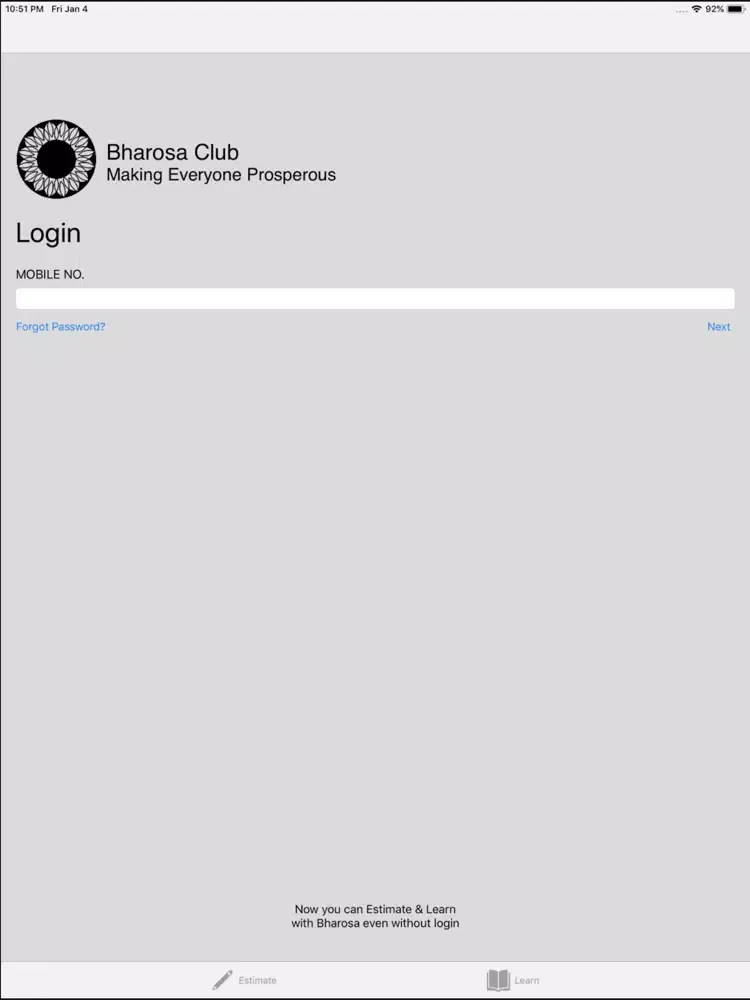Capturas de tela do Wealth Simple - TM iPad 