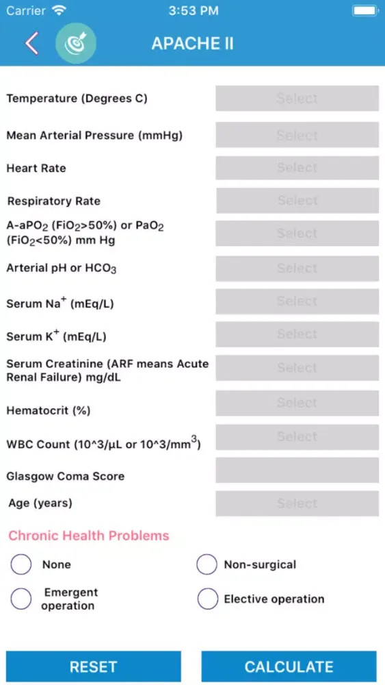 Capturas de pantalla de 3C Critical Care Calculators
