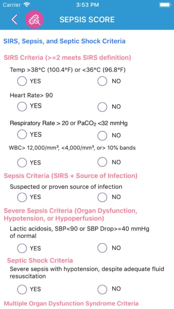 Capturas de pantalla de 3C Critical Care Calculators