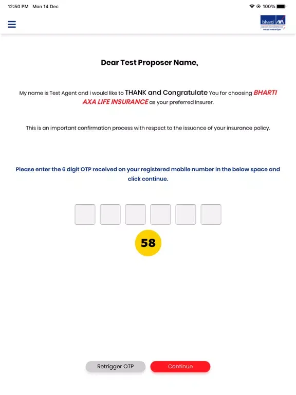 Bharti AXA - VPIVC iPad  سکرین شاٹس