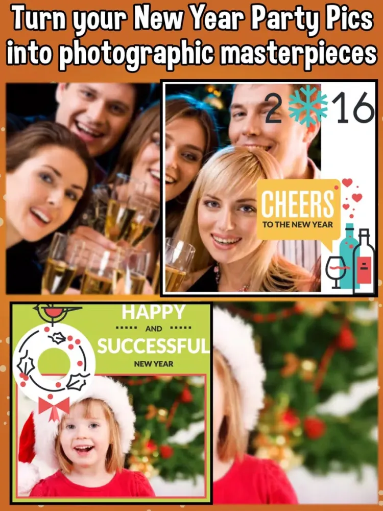 Zrzuty ekranu New Year 2017 Frames iPad 
