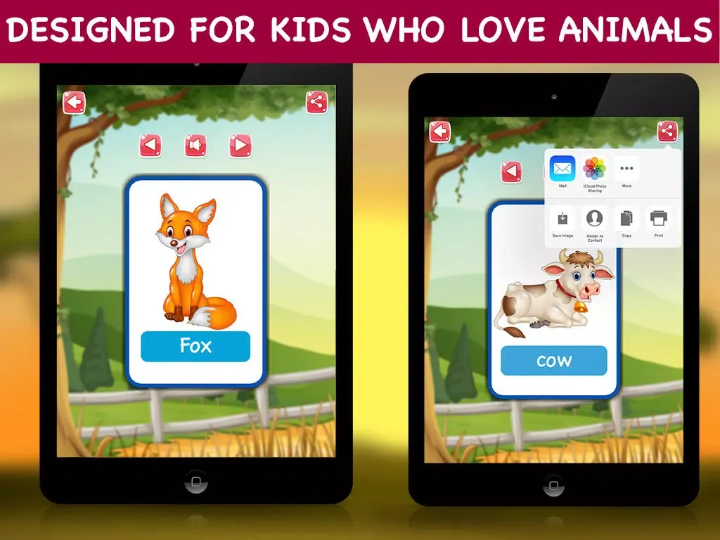 Animals Flash Cards - Educational Animal Games iPad 应用截图