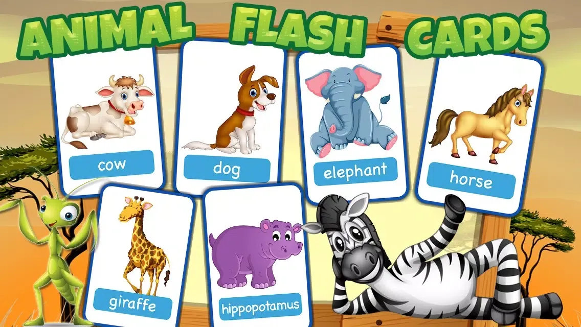 Animals Flash Cards - Educational Animal Games应用截图